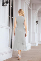 Vestido formal de fiesta Sunnderly de dos piezas, corte A, para madre de la novia, SY28072 