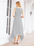 Vestido formal de fiesta Sunnderly de dos piezas, corte A, para madre de la novia, SY28073 
