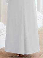 Vestido formal de fiesta Sunnderly, largo, para madre de la novia, con capa con volantes, SY28026 