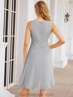 Vestidos de madre de la novia Sunnderly, vestido de fiesta, vestido plisado informal SY28065 