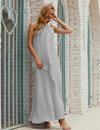 Vestidos de gasa largos de talla grande para madre de la novia, vestido formal de dama de honor para graduación SY28019 