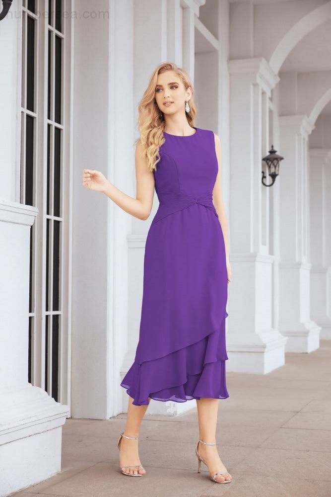 Vestido formal de fiesta Sunnderly de dos piezas, corte A, para madre de la novia, SY28072 