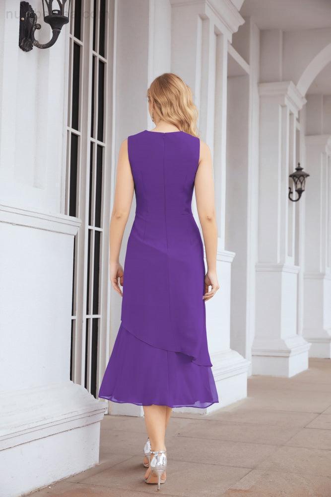 Vestido formal de fiesta Sunnderly de dos piezas, corte A, para madre de la novia, SY28072 