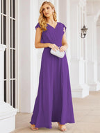 Vestidos de dama de honor Sunnderly con capa, vestido formal de fiesta con espalda descubierta para madre de la novia SY28058 