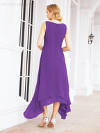 Vestido formal de fiesta Sunnderly de dos piezas, corte A, para madre de la novia, SY28073 