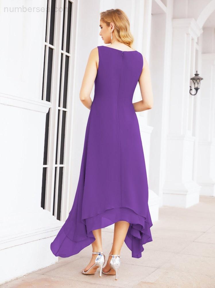 Vestido formal de fiesta Sunnderly de dos piezas, corte A, para madre de la novia, SY28073 