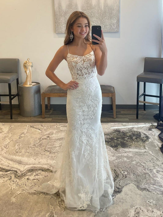 Roycebridal Billie | White Mermaid Prom Dress Long Evening Dress