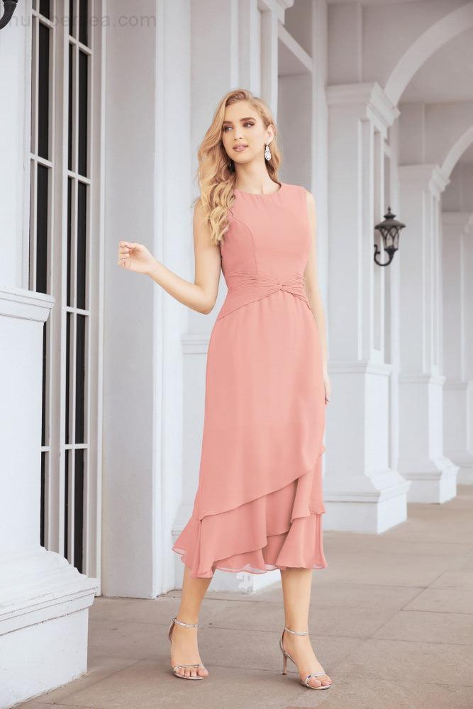 Vestido formal de fiesta Sunnderly de dos piezas, corte A, para madre de la novia, SY28072 