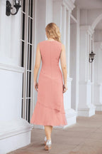 Vestido formal de fiesta Sunnderly de dos piezas, corte A, para madre de la novia, SY28072 