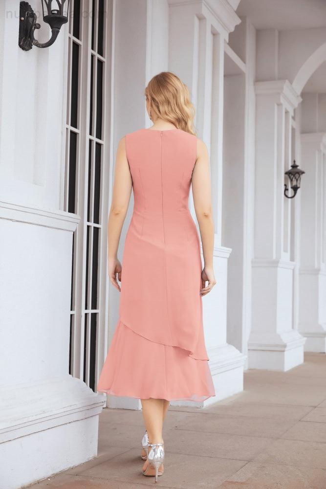 Vestido formal de fiesta Sunnderly de dos piezas, corte A, para madre de la novia, SY28072 