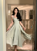 Elegante vestido midi con volantes para verano, nuevo vestido de noche para mujer, ropa de moda para mujer, vestido de verano Y4709