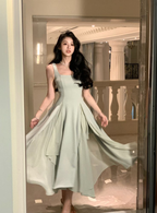 Elegante vestido midi con volantes para verano, nuevo vestido de noche para mujer, ropa de moda para mujer, vestido de verano Y4709