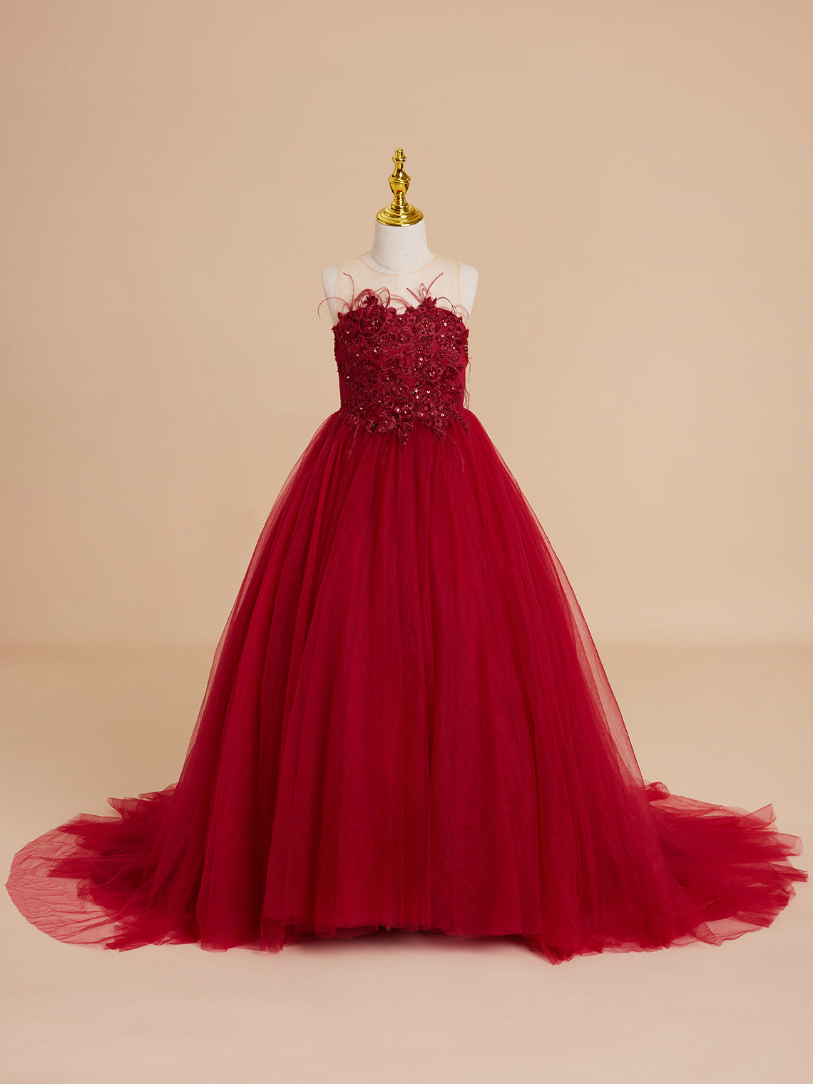 Duchesse-Linie/Princess-Linie Tüll Sweep/Pinsel zug Blumenmädchenkleid 