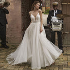 Pastrol Wedding Dress V-neck Tank Sleeveless 2023 For Women Bridal Vestidos De Noiva Custom Made Appliques Formal-payinti