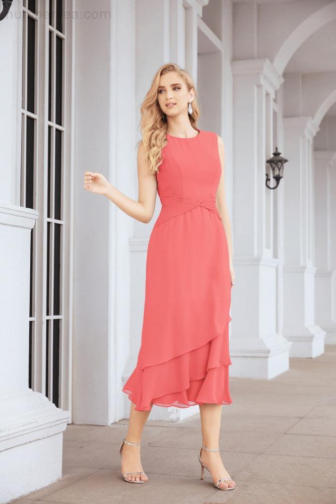 Vestido formal de fiesta Sunnderly de dos piezas, corte A, para madre de la novia, SY28072 