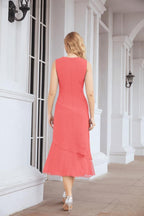 Vestido formal de fiesta Sunnderly de dos piezas, corte A, para madre de la novia, SY28072 