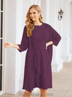 Vestidos de madre de la novia Sunnderly, vestido de fiesta, vestido plisado informal SY28065 