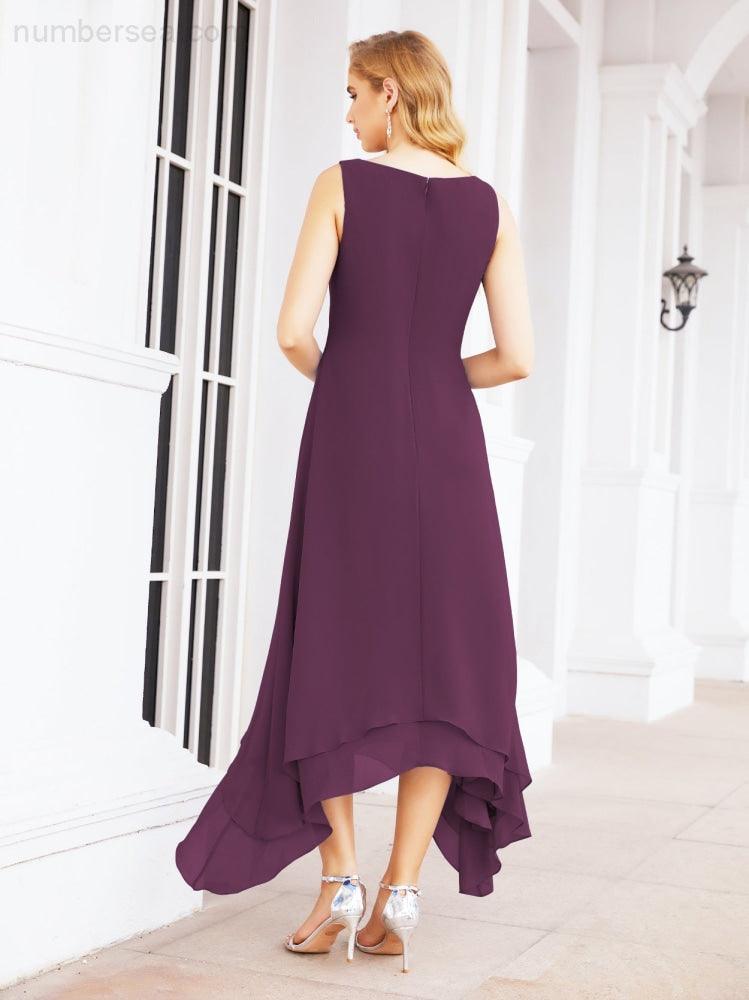 Vestido formal de fiesta Sunnderly de dos piezas, corte A, para madre de la novia, SY28073 