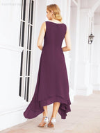 Vestido formal de fiesta Sunnderly de dos piezas, corte A, para madre de la novia, SY28073 