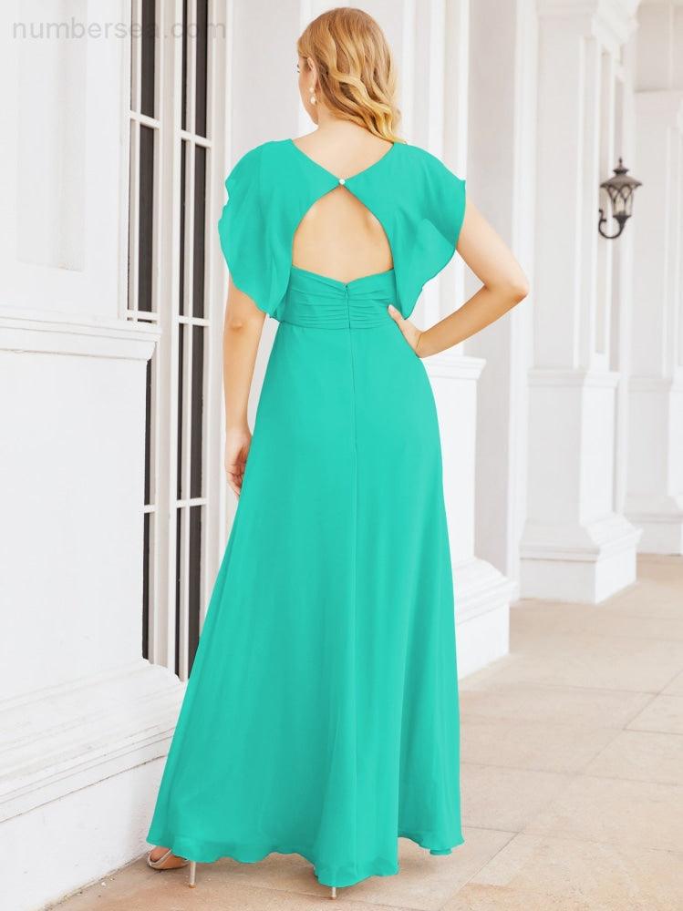 Vestidos de dama de honor Sunnderly con capa, vestido formal de fiesta con espalda descubierta para madre de la novia SY28058 