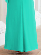 Vestido formal de fiesta Sunnderly, largo, para madre de la novia, con capa con volantes, SY28026 