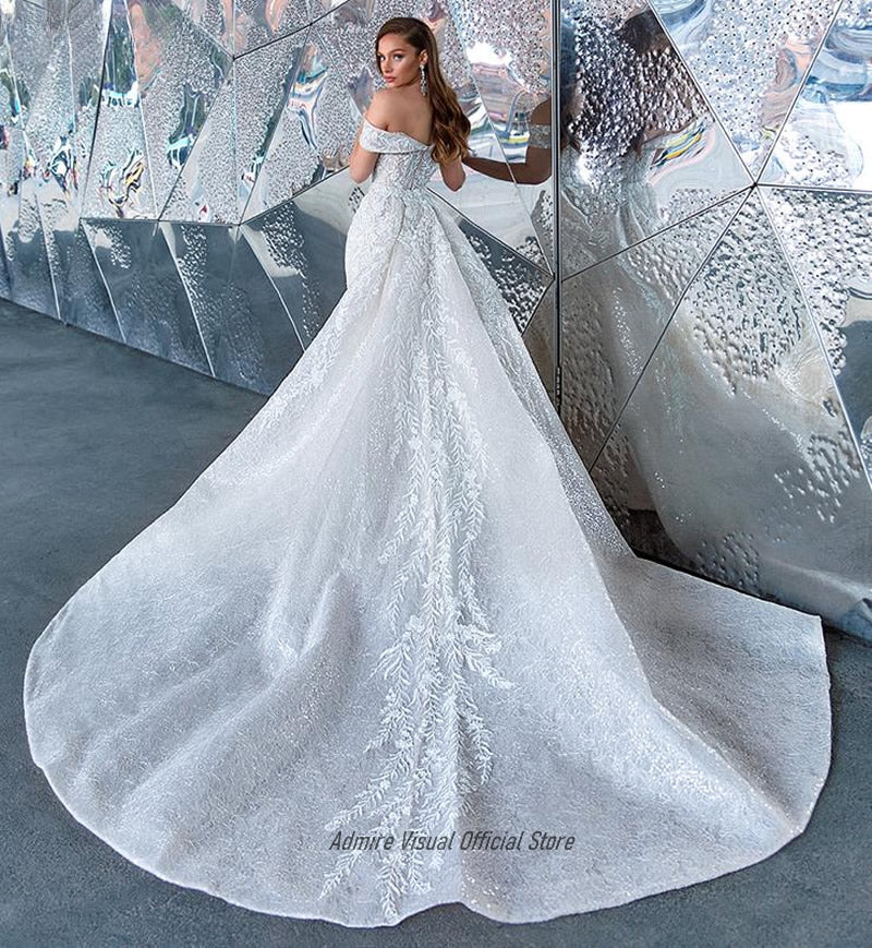 Newest Wedding Dress Mermaid 2 in 1 For Bride Sweetheart Neckline With Lace Apliques Custom Made Plus Sizes Vestidos De Novias-payinti