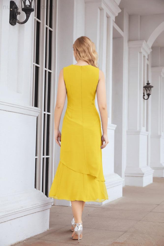 Vestido formal de fiesta Sunnderly de dos piezas, corte A, para madre de la novia, SY28072 