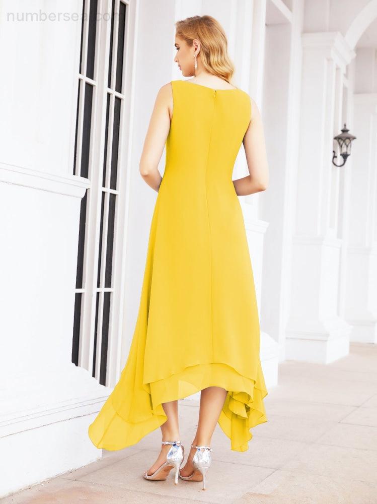 Vestido formal de fiesta Sunnderly de dos piezas, corte A, para madre de la novia, SY28073 
