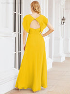 Vestidos de dama de honor Sunnderly con capa, vestido formal de fiesta con espalda descubierta para madre de la novia SY28058 