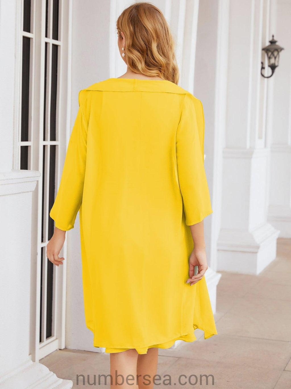 Vestidos de madre de la novia Sunnderly, vestido de fiesta, vestido plisado informal SY28065 