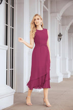 Vestido formal de fiesta Sunnderly de dos piezas, corte A, para madre de la novia, SY28072 