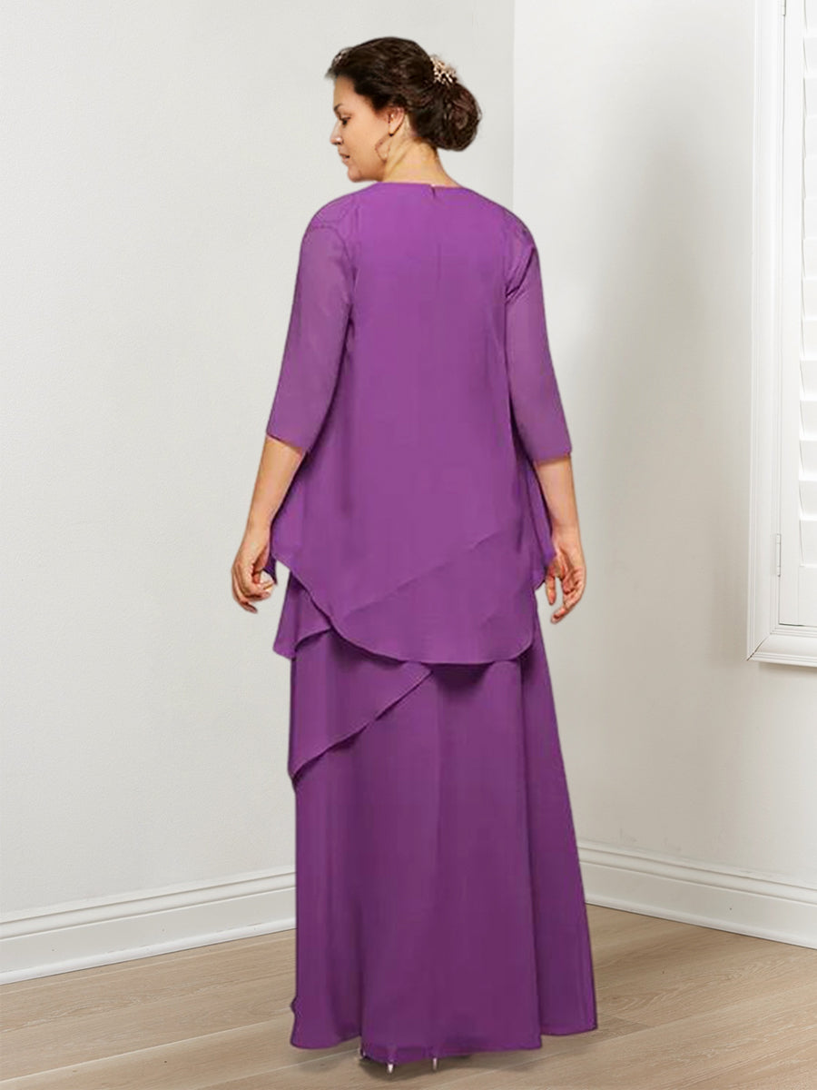Vestidos de madre de la novia de corte A/princesa con volantes y chaqueta