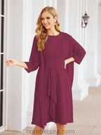 Vestidos de madre de la novia Sunnderly, vestido de fiesta, vestido plisado informal SY28065 
