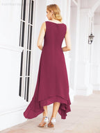 Vestido formal de fiesta Sunnderly de dos piezas, corte A, para madre de la novia, SY28073 