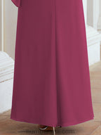 Vestido formal de fiesta Sunnderly, largo, para madre de la novia, con capa con volantes, SY28026 