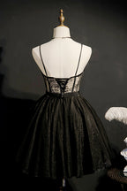 Chic Lace Spaghetti Straps Tulle Short Homecoming Dresses