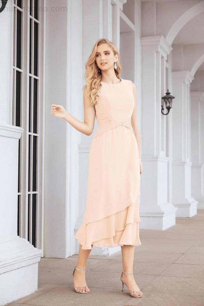Vestido formal de fiesta Sunnderly de dos piezas, corte A, para madre de la novia, SY28072 
