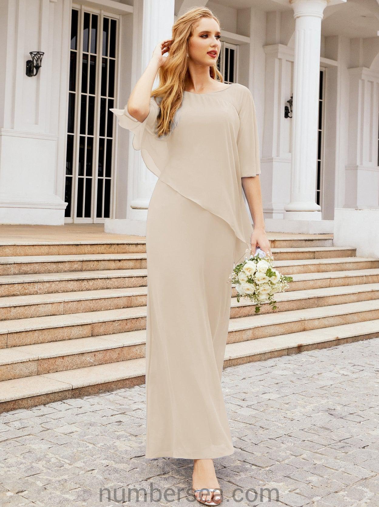 Vestido formal de fiesta Sunnderly, largo, para madre de la novia, con capa con volantes, SY28026 