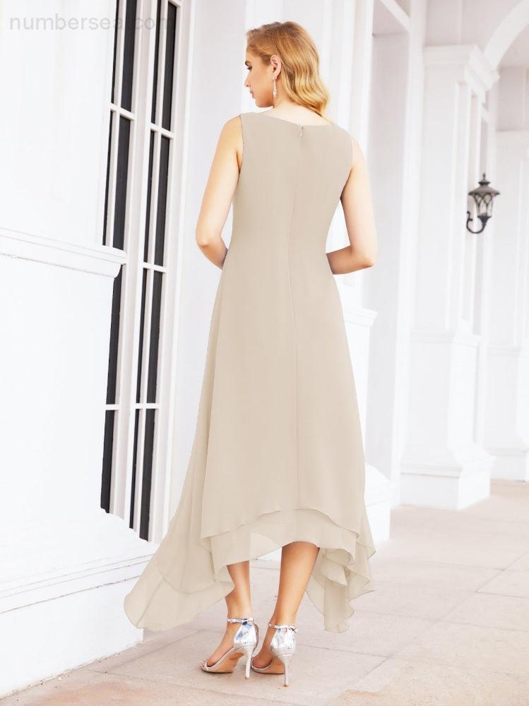 Vestido formal de fiesta Sunnderly de dos piezas, corte A, para madre de la novia, SY28073 