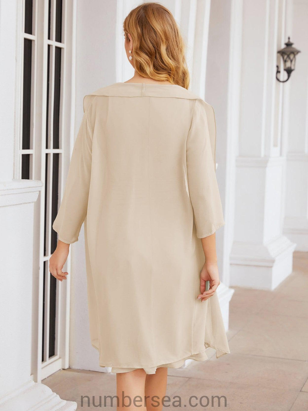 Vestidos de madre de la novia Sunnderly, vestido de fiesta, vestido plisado informal SY28065 