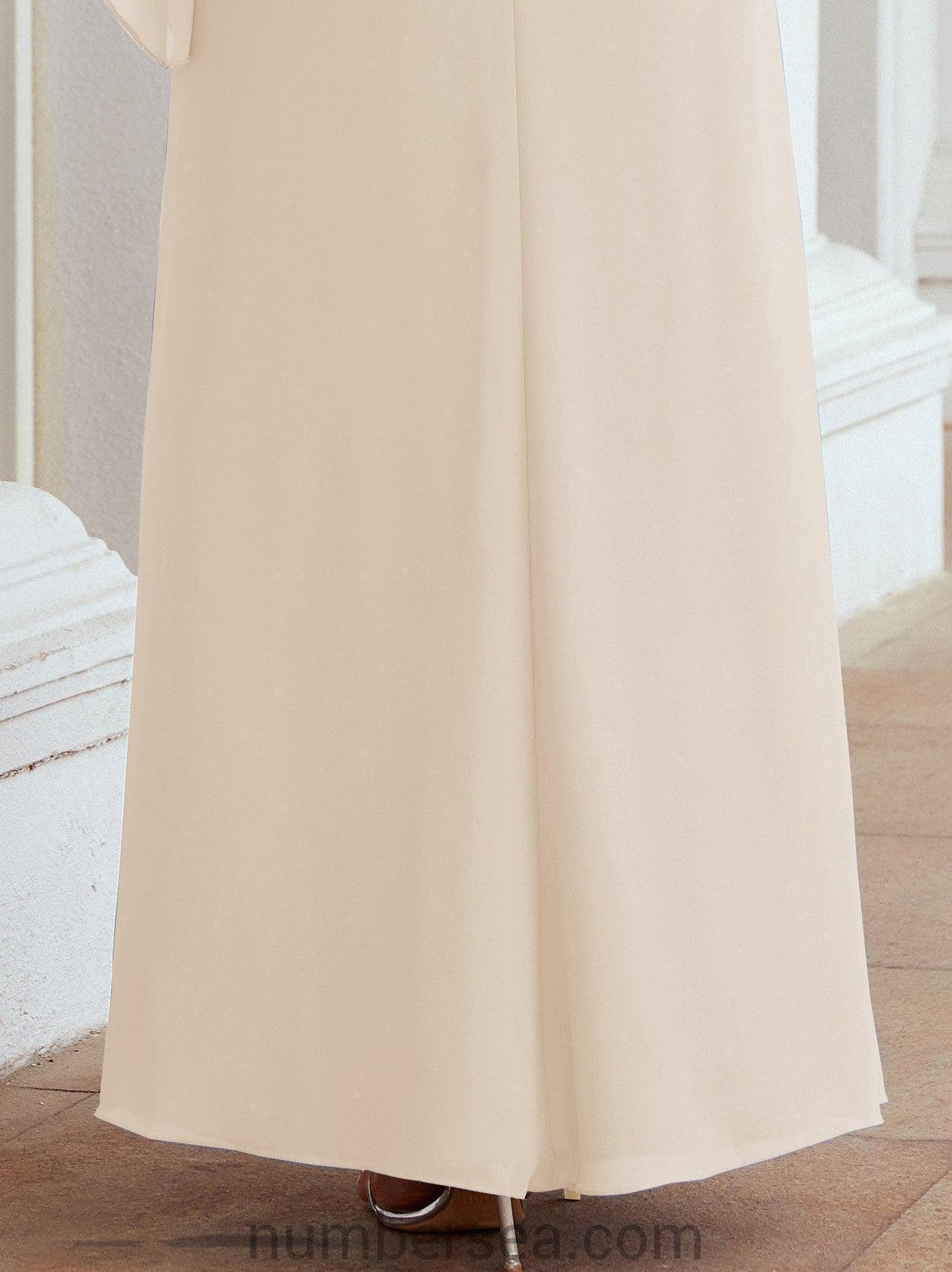 Vestido formal de fiesta Sunnderly, largo, para madre de la novia, con capa con volantes, SY28026 