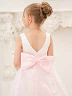 A-Linie Satin Tüll Knöchellanges Rosa Kleid (2003227111)