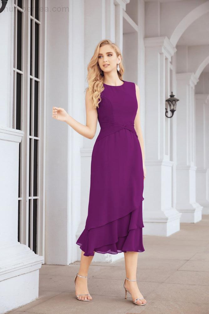 Vestido formal de fiesta Sunnderly de dos piezas, corte A, para madre de la novia, SY28072 