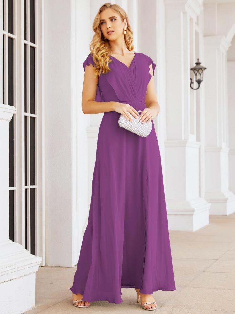 Vestidos de dama de honor Sunnderly con capa, vestido formal de fiesta con espalda descubierta para madre de la novia SY28058 