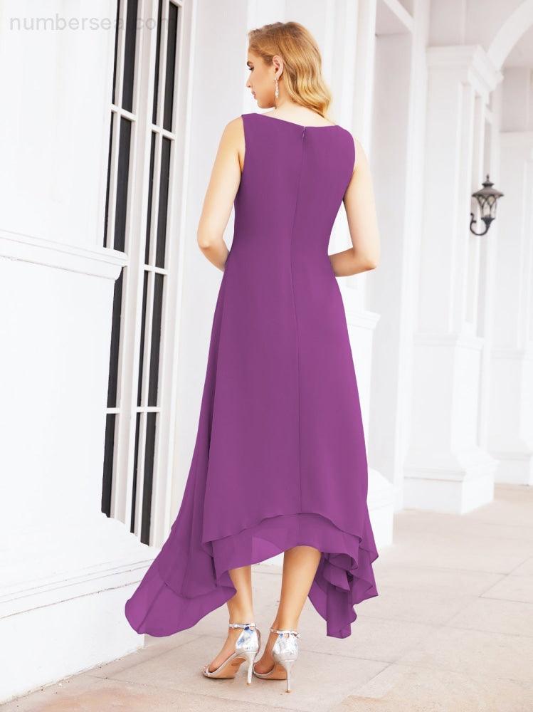 Vestido formal de fiesta Sunnderly de dos piezas, corte A, para madre de la novia, SY28073 