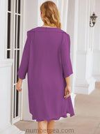 Vestidos de madre de la novia Sunnderly, vestido de fiesta, vestido plisado informal SY28065 
