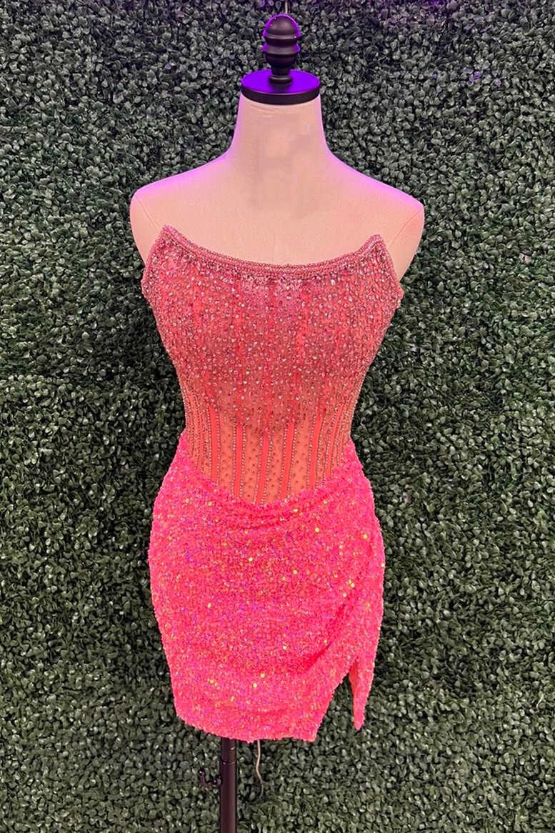 Sinead | Figurbetontes, trägerloses Korsett-Heimkehrkleid