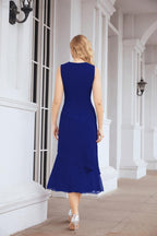 Vestido formal de fiesta Sunnderly de dos piezas, corte A, para madre de la novia, SY28072 
