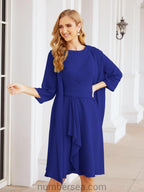 Vestidos de madre de la novia Sunnderly, vestido de fiesta, vestido plisado informal SY28065 