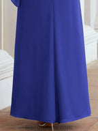 Vestido formal de fiesta Sunnderly, largo, para madre de la novia, con capa con volantes, SY28026 